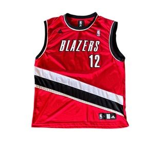 Adidas Mens Red NBA Portland TrailBlazers Lamarcus Aldridge #12 Jersey Size Lrg